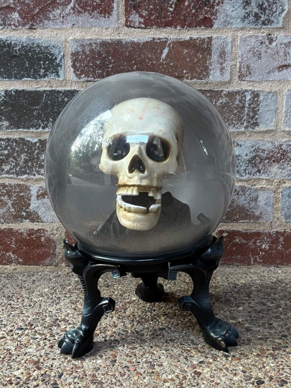 Vintage Halloween Skull Crystal Ball